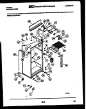 CABINET PARTS Diagram and Parts List for 95-1970-23-00  Tappan Refrigerator