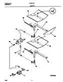 BURNER Diagram and Parts List for FGB557CEBC  Frigidaire Wall Oven
