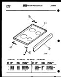 COOKTOP PARTS Diagram and Parts List for 31-3968-66-02  Tappan Range