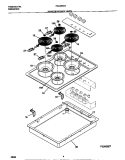 MAIN TOP / SURFACE UNITS Diagram and Parts List for FEC3X5XEBA  Frigidaire Cooktop