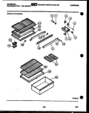 SHELVES AND SUPPORTS Diagram and Parts List for GTN140WGV3  Frigidaire Refrigerator