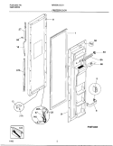 FREEZER DOOR Diagram and Parts List for MRS26LGJC1  Uni Refrigerator