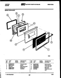 DOOR PARTS Diagram and Parts List for 30-3341-00-02  Tappan Range