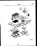 SHELVES AND SUPPORTS Diagram and Parts List for RT19F9WX3B  Gibson Refrigerator
