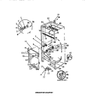 INTERIOR CABINET Diagram and Parts List for UFP19DL1  Frigidaire Freezer