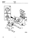 BURNER Diagram and Parts List for FCS388CEBB  Frigidaire Range