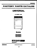 COVER Diagram and Parts List for MDG436RBW0  Tappan Dryer