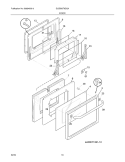 DOORS Diagram and Parts List for GLEB30T8DQA  Frigidaire Wall Oven