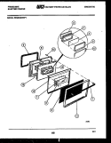 LOWER OVEN DOOR PARTS Diagram and Parts List for REG638BNL1  Frigidaire Range