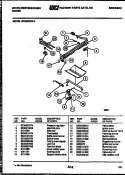 BURNER, MANIFOLD AND GAS CONTROL Diagram and Parts List for GF600HXW4  Frigidaire Range