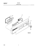 CONTROL PANEL Diagram and Parts List for FDBC45BAS1  Frigidaire Dishwasher