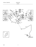 BURNER Diagram and Parts List for EW30DS6CGS2  Electrolux Range