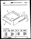 DRAWER PARTS Diagram and Parts List for 37-1028-00-01  Tappan Range
