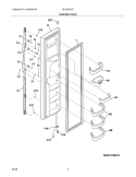 FREEZER DOOR Diagram and Parts List for GLHS67ESFW0  Frigidaire Refrigerator