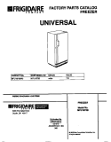 COVER Diagram and Parts List for MFU16F3BW3  Frigidaire Freezer
