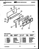 BACKGUARD Diagram and Parts List for GF716HXW3  Frigidaire Range