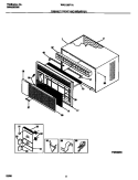 CABINET FRONT AND WRAPPER Diagram and Parts List for WAL126P1A2  Frigidaire Air Conditioner