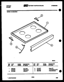 COOKTOP PARTS Diagram and Parts List for 31-2549-00-01  Tappan Range