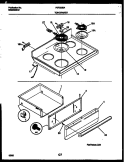 COOKTOP AND DRAWER PARTS Diagram and Parts List for FEF323BAWA  Frigidaire Range