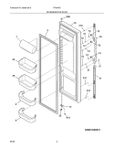 REFRIGERATOR DOOR Diagram and Parts List for FRS3R5EMBD  Frigidaire Refrigerator