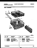 RACKS AND TRAYS Diagram and Parts List for MDB662RBR0  Frigidaire Dishwasher