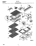 SHELVES / CONTROLS Diagram and Parts List for WRT18FGEW0  Frigidaire Refrigerator