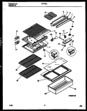 SHELVES AND SUPPORTS Diagram and Parts List for RT17F3WX4C  Gibson Refrigerator