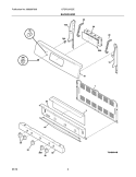 BACKGUARD Diagram and Parts List for CFGFL87GCE  Frigidaire Range