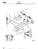 CONTROL PANEL Diagram and Parts List for FLXG52RBT2  Frigidaire Washer Dryer Combo
