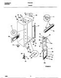 CABINET Diagram and Parts List for FRS20QRCW1  Frigidaire Refrigerator