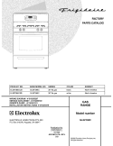 COVER Diagram and Parts List for GLGF388CQB  Frigidaire Range