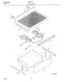 TOP / DRAWER Diagram and Parts List for MEF367CGB1  Frigidaire Wall Oven