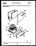 DOOR AND BROILER DRAWER PARTS Diagram and Parts List for CG240SP2W1  Frigidaire Range