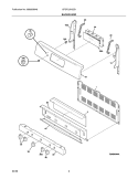 BACKGUARD Diagram and Parts List for CFGFL87GCD  Frigidaire Range