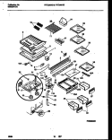 SHELVES AND SUPPORTS Diagram and Parts List for FRT24NHBW0  Frigidaire Refrigerator