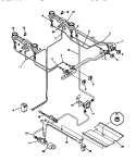BURNER Diagram and Parts List for 30-2132-00-04  Tappan Range