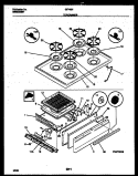 COOKTOP AND BROILER DRAWER PARTS Diagram and Parts List for GF740ND7  Frigidaire Range