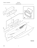 CONTROL PANEL Diagram and Parts List for FDB2320REC0  Frigidaire Dishwasher