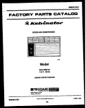 COVER Diagram and Parts List for KAL102S1A1  Kelvinator Air Conditioner