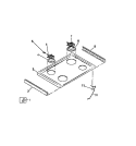 SURFACE UNITS, COOKTOP Diagram and Parts List for REM638ML8  Frigidaire Range