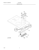 CONTROL PANEL Diagram and Parts List for GLEC30S8EBB  Frigidaire Cooktop