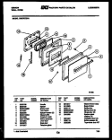 DOOR PARTS Diagram and Parts List for OB27S7ZYA  Gibson Microwave Oven Combo