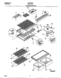 SHELVES / CONTROLS Diagram and Parts List for WRT21FGAW5  Frigidaire Refrigerator