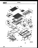 SHELVES AND SUPPORTS Diagram and Parts List for FRT18PRAW1  Frigidaire Refrigerator