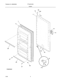 DOOR Diagram and Parts List for FFU09C2CW3  Frigidaire Freezer