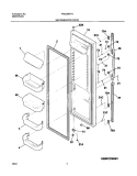 REFRIGERATOR DOOR Diagram and Parts List for FRS23KF7AB6  Frigidaire Refrigerator
