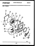 DOOR PARTS Diagram and Parts List for DE640KDW5  Frigidaire Dryer
