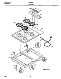 COOKTOP Diagram and Parts List for FGC30C3HDA  Frigidaire Cooktop