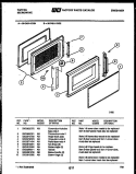 DOOR PARTS Diagram and Parts List for 56-2451-10-01  Tappan Microwave