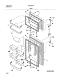 DOORS Diagram and Parts List for FRT21H7ASB2  Frigidaire Refrigerator
